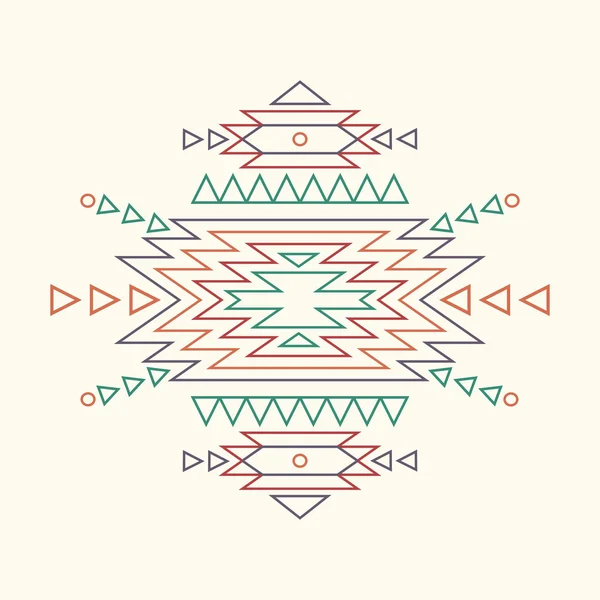 Modèle ethnique décoratif coloré vectoriel — Image vectorielle
