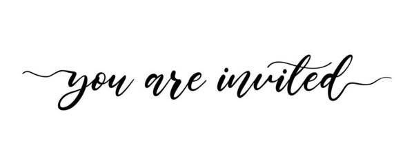 Векторная рукописная кисть. Современная каллиграфия для открыток, приглашений, свадеб, дней рождения, праздничных мероприятий. Иллюстрация выделена на белом фоне