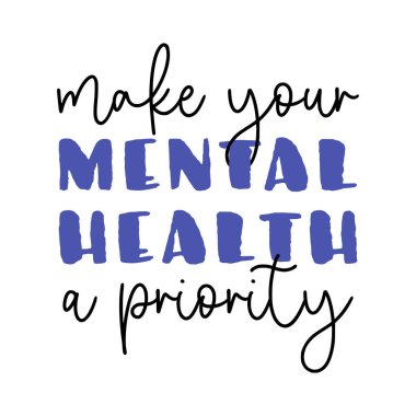 Akıl Sağlığınızı, beyaz arka planda izole edilmiş öncelikli bir harf haline getirmenin vektör çizimi. Psikoloji kavramı, psikoterapi, ruh hali bozukluğu.