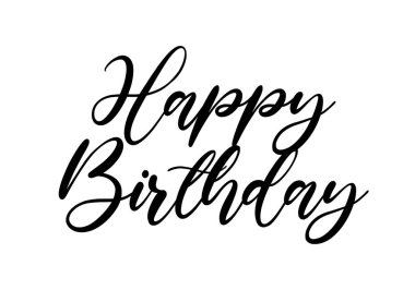 Mutlu Yıllar el yazısıyla yazılmış modern fırça harflerinin vektör çizimi. Tebrik kartı, davetiye, afiş, yazdırma tasarımı beyaz arkaplanda izole edildi