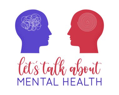 Beyaz arka planda 2 baş insan silueti bulunan 