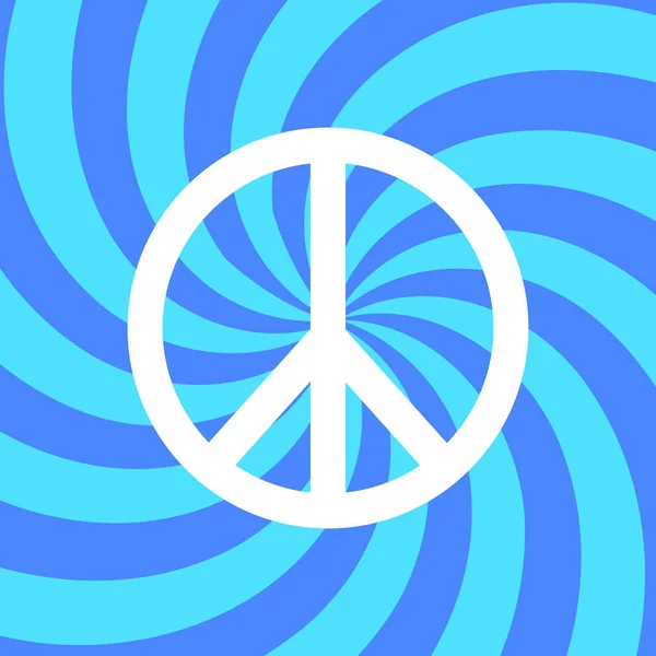 Vector Trendy Αφηρημένη Ρετρό 70S Hippie Εικονογράφηση Σήμα Ειρήνης Και — Διανυσματικό Αρχείο