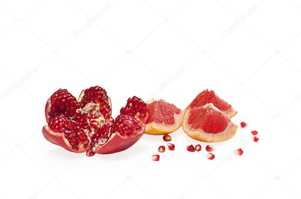 Pomegranate and grapefruit
