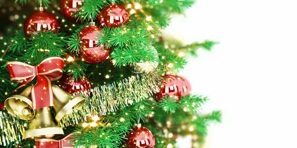 Christmas tree with gift — Stock Photo, Image