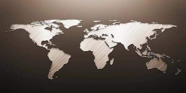 Mapa mundial de renderizado 3D —  Fotos de Stock