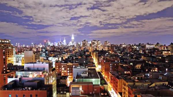 Manhattan på natten — Stockfoto