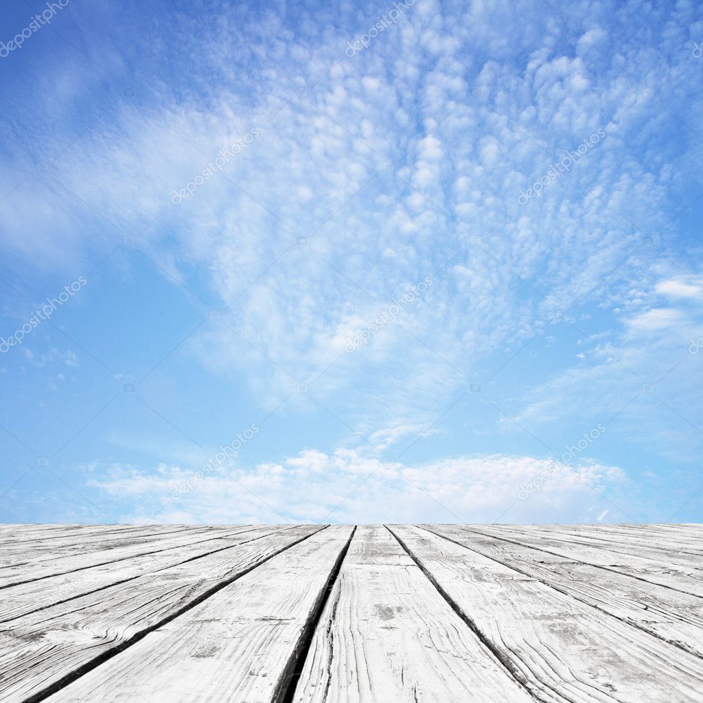 floor and blue sky