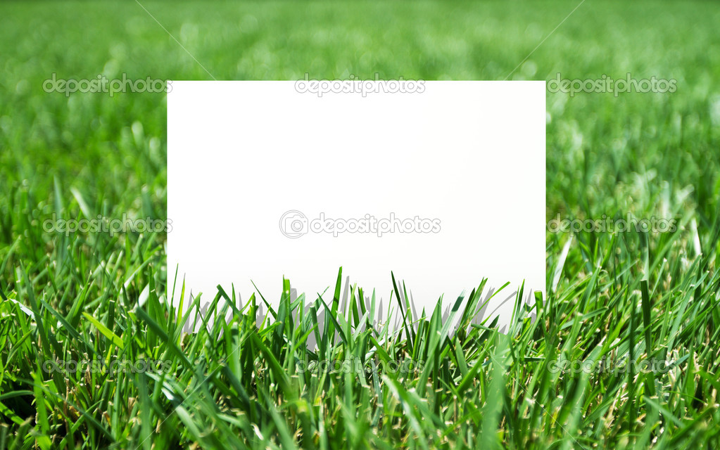 grass and placard