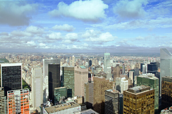 New York city skyline panorama at daytime