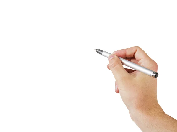 Hand holding pen — Stock Photo, Image