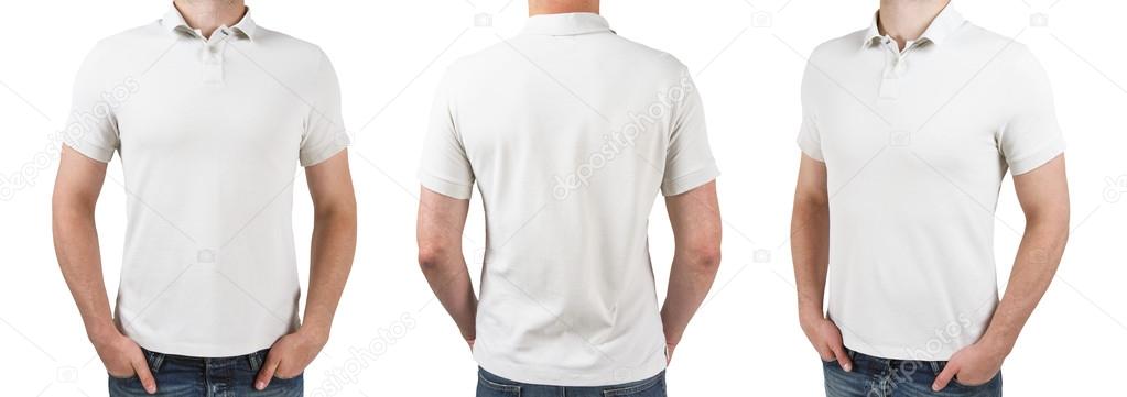 Camiseta blanca hombre espalda sale