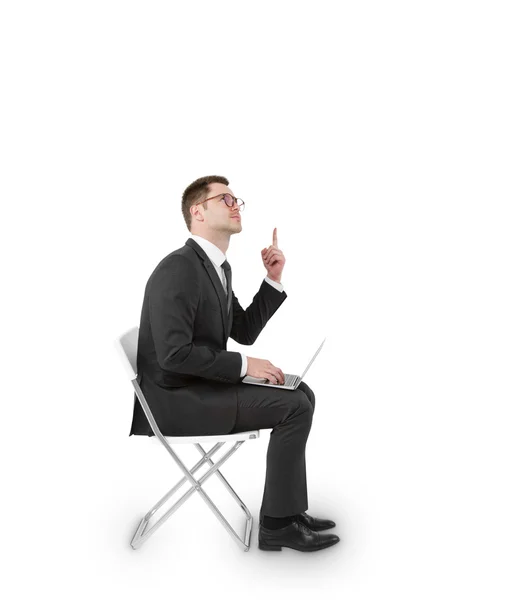 Podnikatel sedí — Stock fotografie