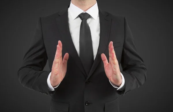 Businessman showing something — Stock Photo, Image