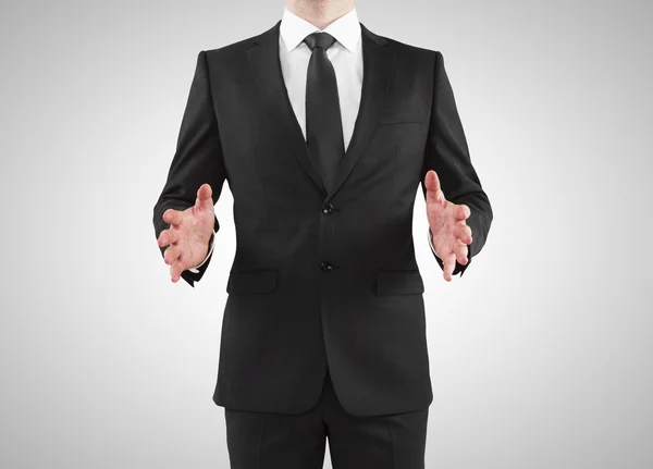 Businessman showing something — Stock Photo, Image