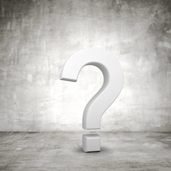 White question mark — Stock Photo, Image