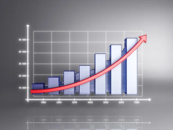 3D statistics — Stock Photo, Image