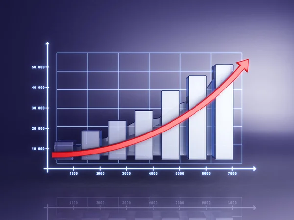 Abstracte 3D-statistiek — Stockfoto