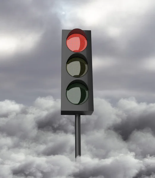 Red color on the traffic light — Stock Photo, Image