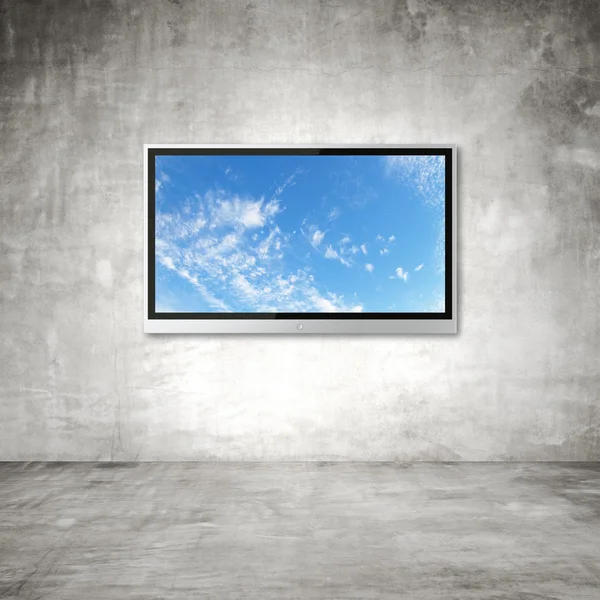 Телевізор з неба — стокове фото