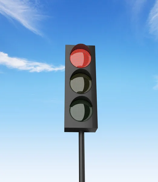 Red color on traffic light — Stock Photo, Image