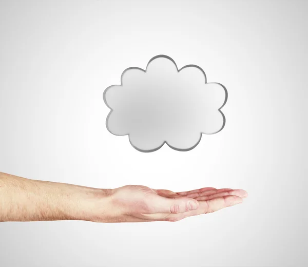 Hand shows cloud — Stock Photo, Image