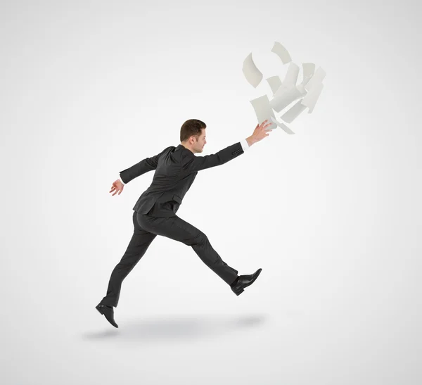 Businessman jumping — Stock Photo, Image