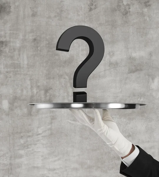 Plate with question mark — Stock Photo, Image