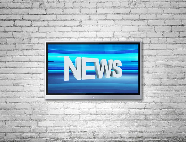 TV mit News — Stockfoto