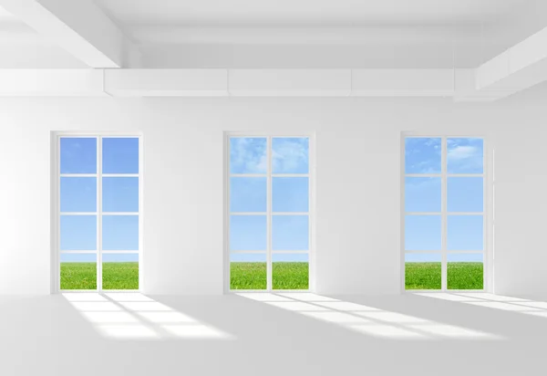 Window to field — Stock Photo, Image