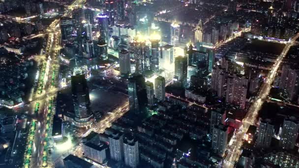 Shanghai por la noche — Vídeo de stock