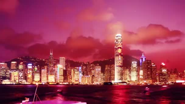 Skyline Hongkong — Stockvideo