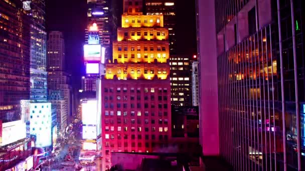 Таймс Сквер ночью — стоковое видео
