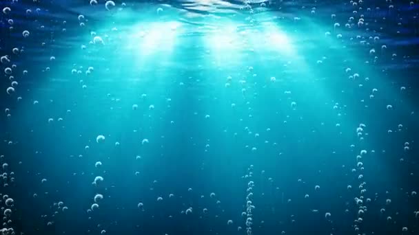 Onde oceaniche con bolle — Video Stock