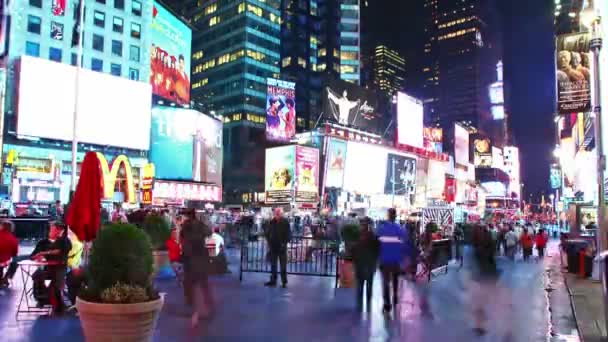 Times Square à noite — Vídeo de Stock