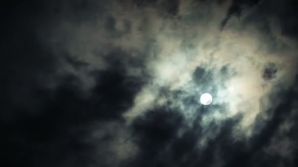 Ciel nocturne et pleine lune — Video