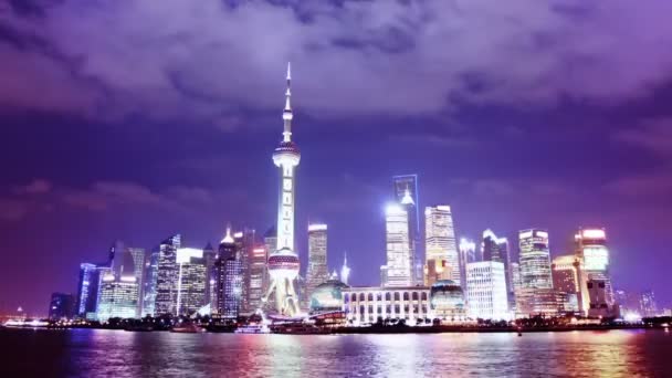 Shanghai por la noche — Vídeos de Stock