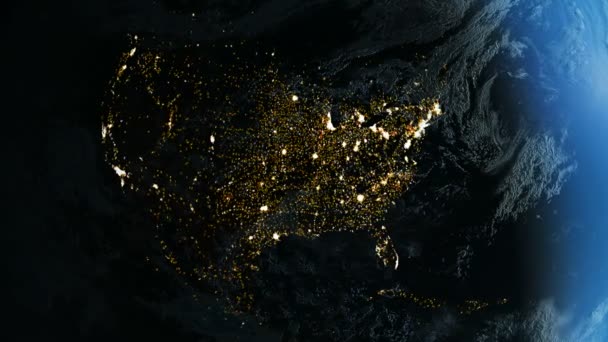 L'Amérique du Nord depuis l'espace — Vidéo peshkov © #45932495