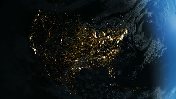 North America From Space — Stock Video