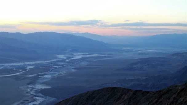 Death valley bij zonsondergang — Stockvideo
