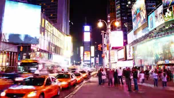 Times Square at night — Stock Video