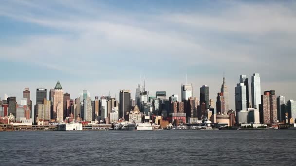 Нью-Йорк Скайлайн — стоковое видео
