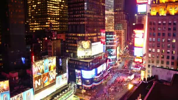 Times Square por la noche — Vídeos de Stock
