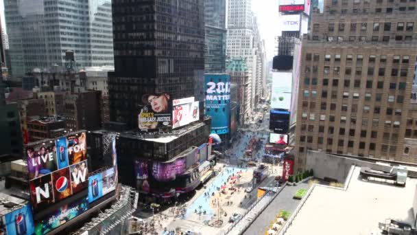 Tijdspanne van times square — Stockvideo