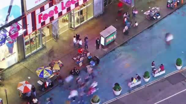 Tijdspanne van times square — Stockvideo