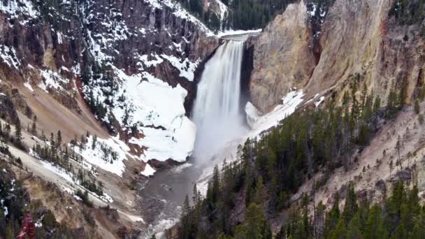 Временной интервал Йосемитского водопада — стоковое видео