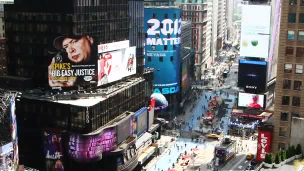 Tijdspanne van times square — Stockvideo