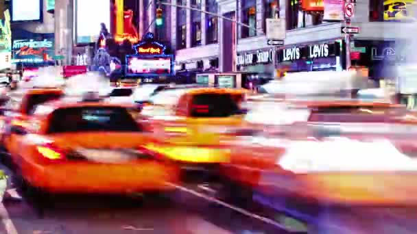 Timelapse ruchu times square — Wideo stockowe