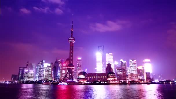 Shanghai por la noche — Vídeos de Stock