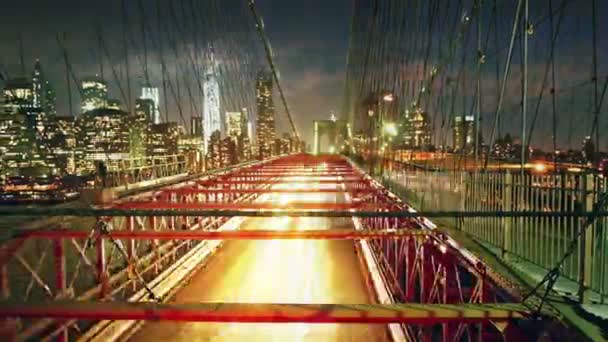 Brooklyn bridge traffic — Stock Video