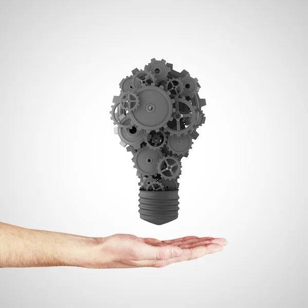 Bulb with gears — Stock Photo, Image